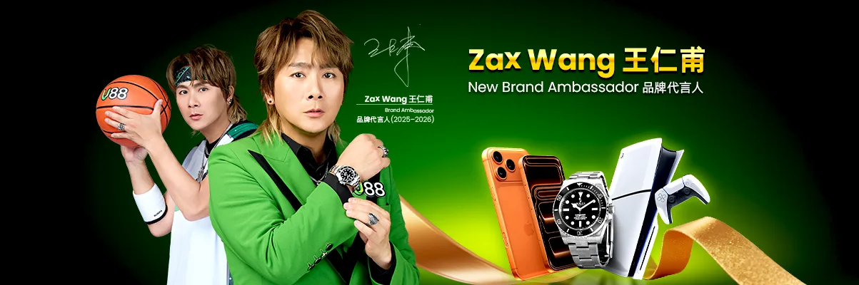 U88 brand ambassador Zax Wang, 2025-2026 campaign